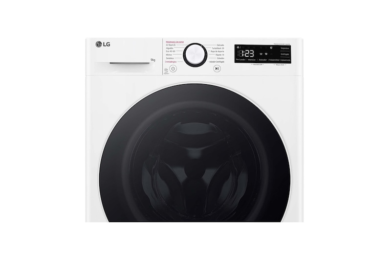 LG Outlet Lavadora inteligente AI Direct Drive. TurboWash 360º, Vapor, 9kg , 1400rpm Un 10% más eficiente que A, Serie 600, F4WR6009A0W.OUTLET