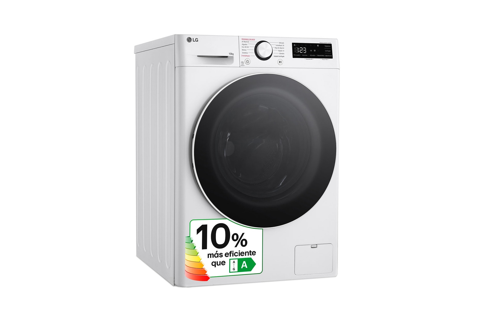 LG Outlet Lavadora inteligente AI Direct Drive. TurboWash 360º, Vapor, 10kg , 1400rpm Un 10% más eficiente que A, Serie 600, F4WR6010A0W.OUTLET
