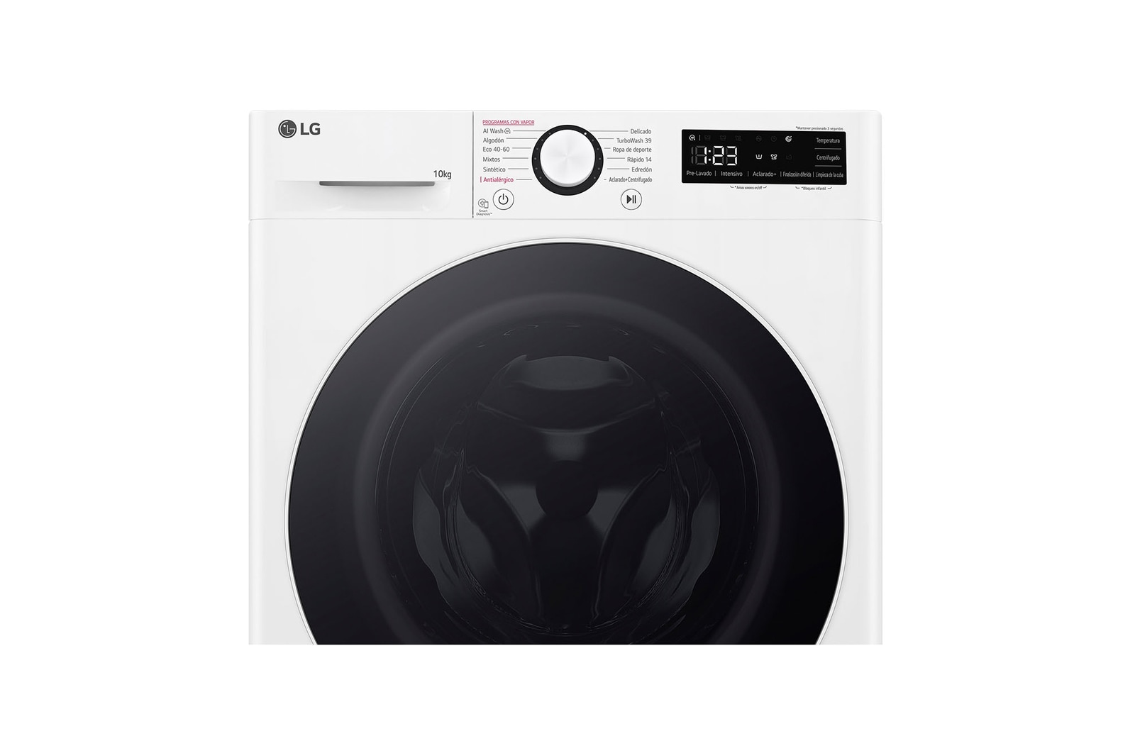 LG Outlet Lavadora inteligente AI Direct Drive. TurboWash 360º, Vapor, 10kg , 1400rpm Un 10% más eficiente que A, Serie 600, F4WR6010A0W.OUTLET