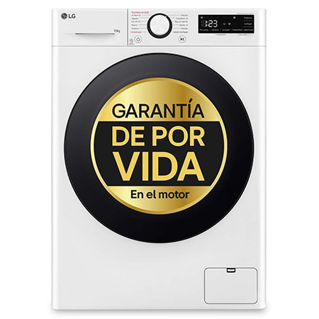 LG Lavadora 10kg , 1400rpm, Un 10% más eficiente que A, TurboWash 360º- Steam, F4WR6010AGW.ABWQWES