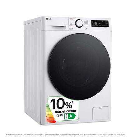 LG Lavadora 10kg , 1400rpm, Un 10% más eficiente que A, TurboWash 360º- Steam, F4WR6010AGW.ABWQWES