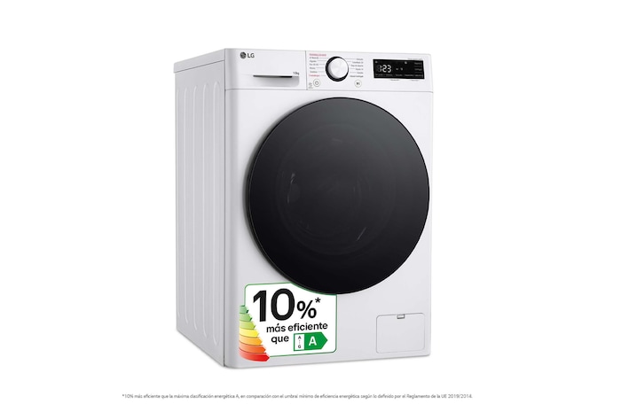 LG Outlet Lavadora inteligente AI Direct Drive. TurboWash 360º, Vapor, 10kg , 1400rpm Un 10% más eficiente que A, Serie 600, F4WR6010AGW.OUTLET