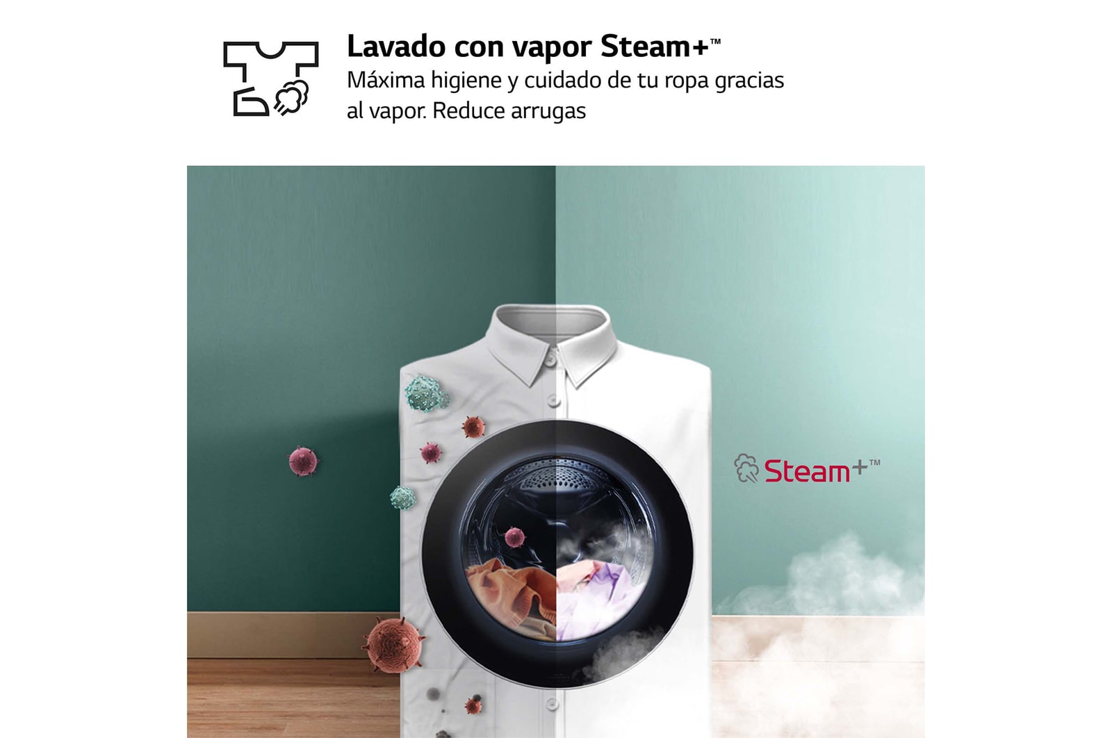 LG Lavadora 10kg , 1400rpm, Un 10% más eficiente que A, TurboWash 360º- Steam, F4WR6010AGW.OBSEXC