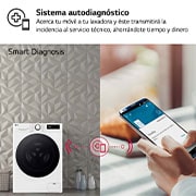 LG Outlet Lavadora inteligente AI Direct Drive. TurboWash 360º, Vapor, 10kg , 1400rpm Un 10% más eficiente que A, Serie 600, F4WR6010AGW.OUTLET