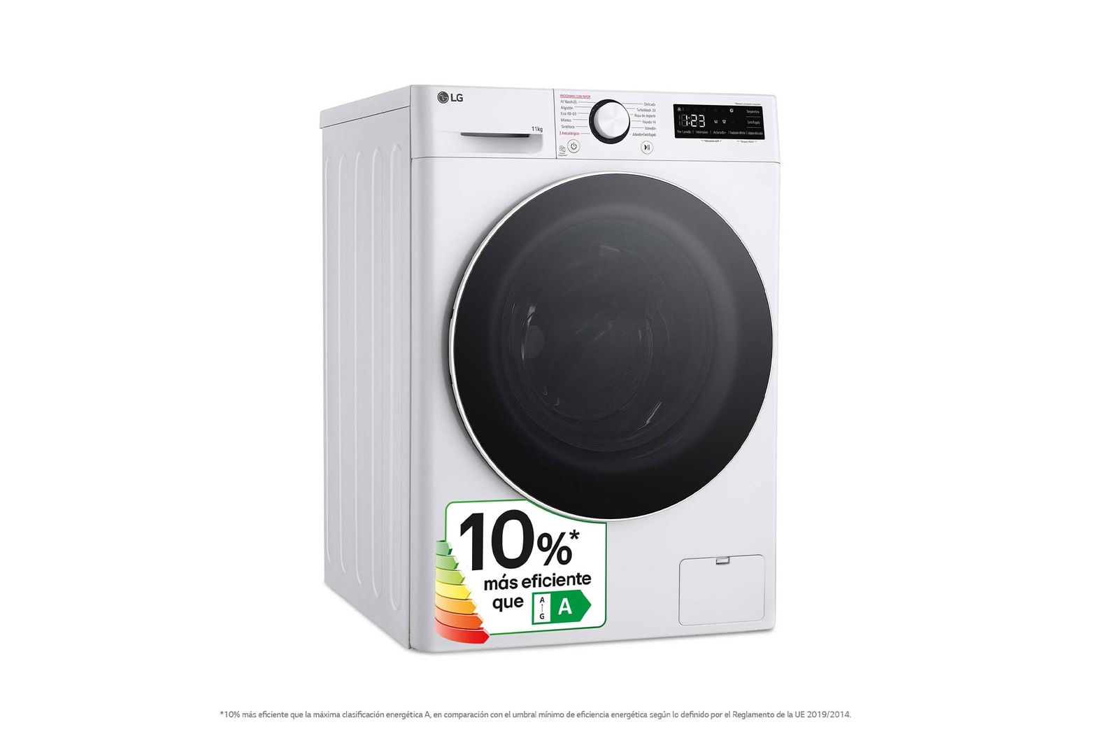 LG Lavadora inteligente AI Direct Drive. TurboWash 360º, Vapor,  11kg ,  1400rpm Un 10% más eficiente que A, Serie 600 , F4WR6011A0W