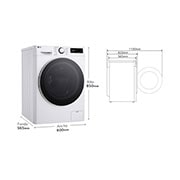 LG Lavadora inteligente AI Direct Drive. TurboWash 360º, Vapor,  11kg ,  1400rpm Un 10% más eficiente que A, Serie 600 , F4WR6011A0W