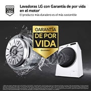 LG Lavadora inteligente AI Direct Drive. TurboWash 360º, Vapor,  11kg ,  1400rpm Un 10% más eficiente que A, Serie 600 , F4WR6011A0W