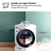 LG Lavadora inteligente AI Direct Drive. TurboWash 360º, Vapor,  11kg ,  1400rpm Un 10% más eficiente que A, Serie 600 , F4WR6011A0W