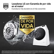 LG Lavadora inteligente AI Direct Drive. TurboWash 360º, Vapor, 13kg , 1400rpm Un 10% más eficiente que A, Serie 600, F4WR6013AGW