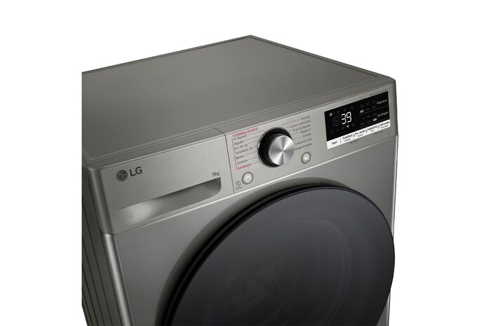 LG Lavadora inteligente AI Direct Drive. TurboWash 360º, Vapor+, 9kg , 1400rpm Un 10% más eficiente que A, Serie 700, F4WR7009AGS.OBSEXC