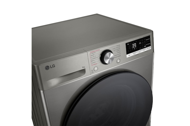 LG Lavadora inteligente AI Direct Drive. TurboWash 360º, Vapor+, 9kg , 1400rpm Un 10% más eficiente que A, Serie 700, F4WR7009AGS.OBSEXC