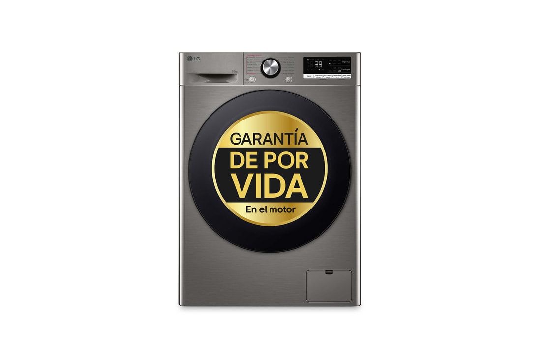 LG Lavadora inteligente AI Direct Drive. TurboWash 360º, Vapor+,  10kg ,  1400rpm Un 10% más eficiente que A, Serie 700, F4WR7010AGS