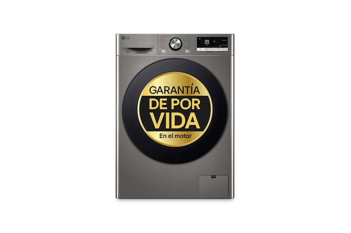 Vista frontal de Lavadora inteligente AI Direct Drive. TurboWash 360º, Vapor+,  10kg ,  1400rpm Un 10% más eficiente que A, Serie 700, F4WR7010AGS