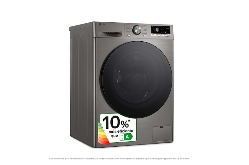 LG Lavadora inteligente AI Direct Drive. TurboWash 360º, Vapor+,  10kg ,  1400rpm Un 10% más eficiente que A, Serie 700, F4WR7010AGS