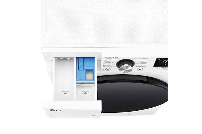 LG Lavadora 10kg , 1400rpm Un 10% más eficiente que A, TurboWash 360º- Steam +, F4WR7010AGW.ABWQWES