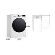 LG Outlet Lavadora inteligente AI Direct Drive. TurboWash 360º, Vapor+, 11kg , 1400rpm Un 10% más eficiente que A, Serie 700, F4WR7011AGW.OUTLET