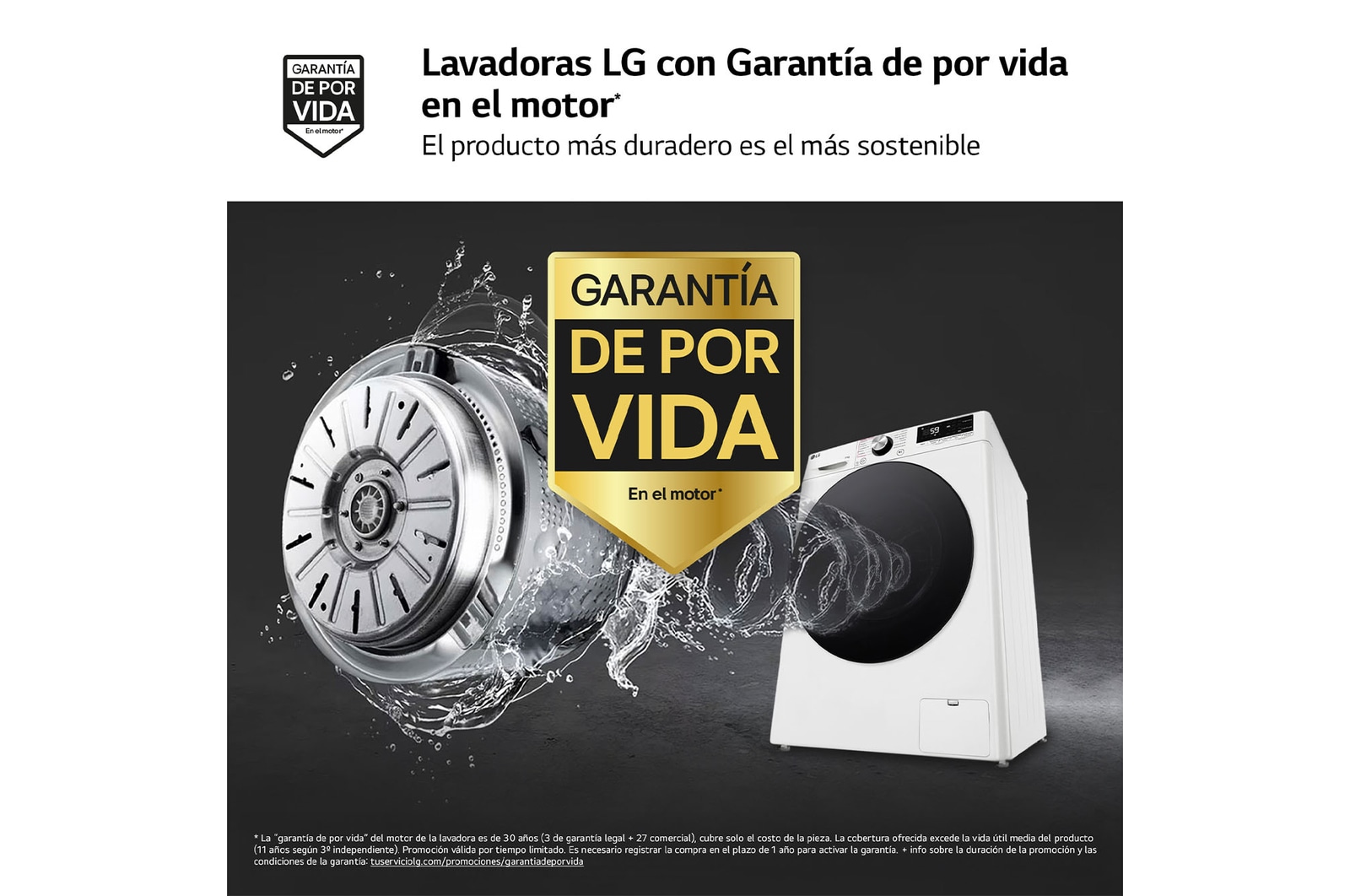 LG Outlet Lavadora inteligente AI Direct Drive. TurboWash 360º, Vapor+, 11kg , 1400rpm Un 10% más eficiente que A, Serie 700, F4WR7011AGW.OUTLET