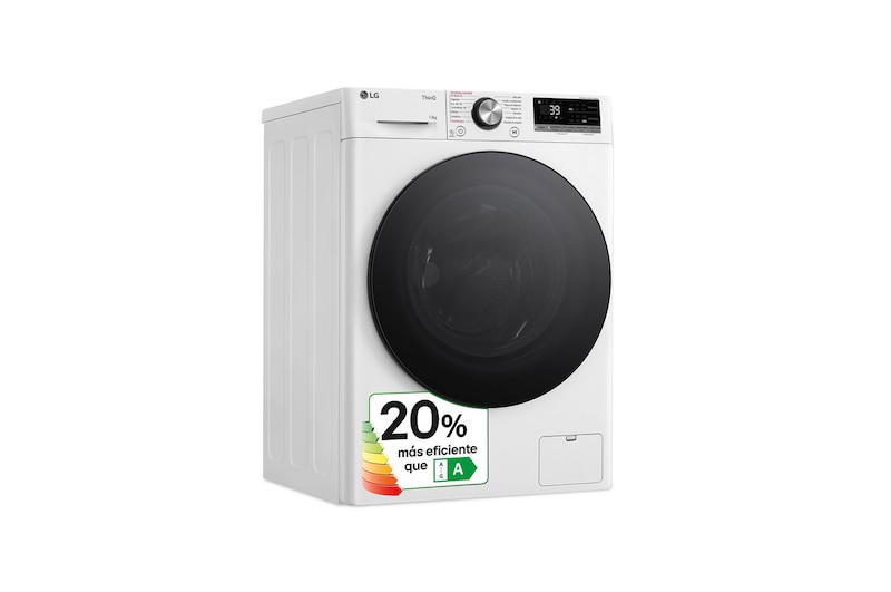 LG Outlet Lavadora inteligente AI Direct Drive. TurboWash 360º, Vapor+, 13kg , 1400rpm.Un 20% más eficiente que A, Serie 700, F4WR7013AGW.OUTLET