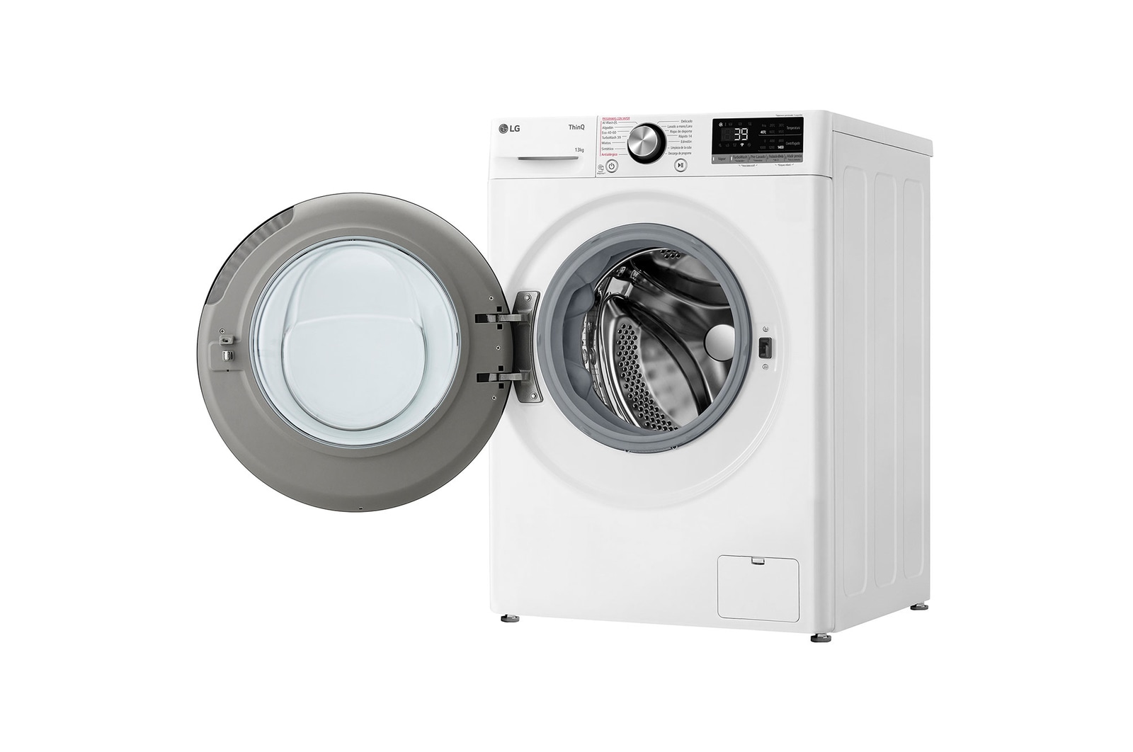 LG Outlet Lavadora inteligente AI Direct Drive. TurboWash 360º, Vapor, 13kg , 1400rpm Un 20% más eficiente que A, Serie 600, F4WR6013AGW.OUTLET