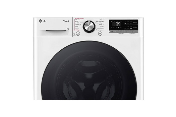 LG Outlet Lavadora inteligente AI Direct Drive. TurboWash 360º, Vapor+, 13kg , 1400rpm.Un 20% más eficiente que A, Serie 700, F4WR7013AGW.OUTLET