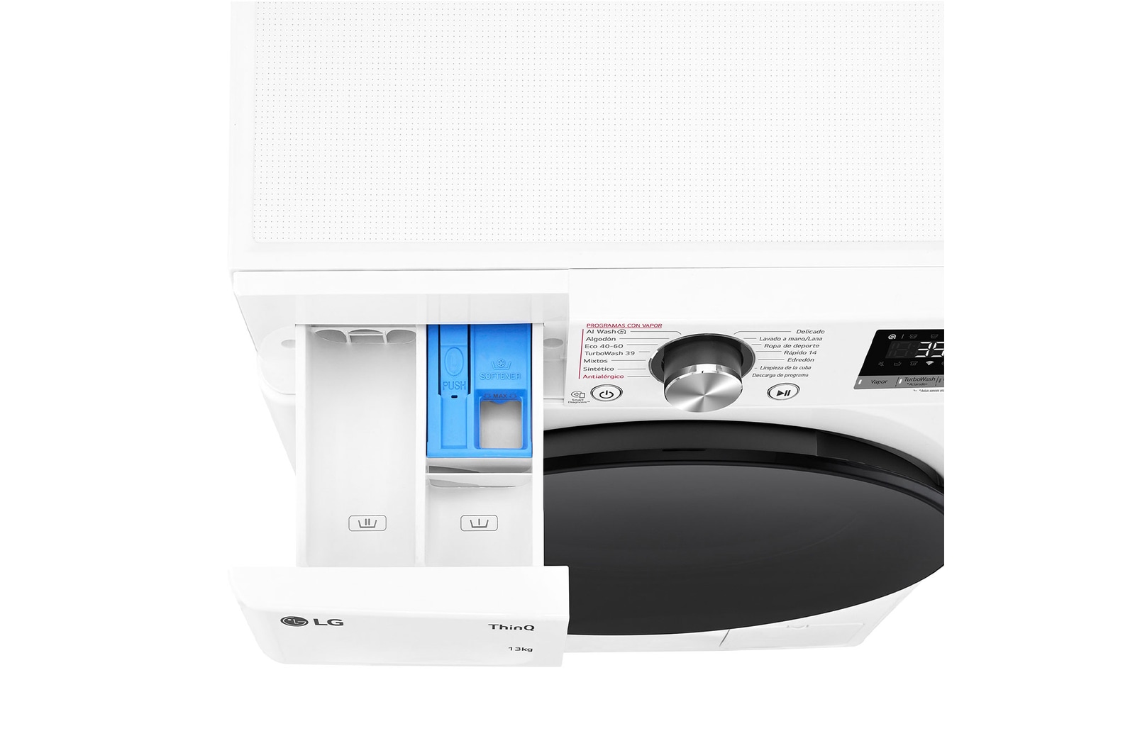 LG Outlet Lavadora inteligente AI Direct Drive. TurboWash 360º, Vapor, 13kg , 1400rpm Un 20% más eficiente que A, Serie 600, F4WR6013AGW.OUTLET