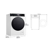 LG Lavadora 9kg   1400rpm , Un 10% más eficiente que A, TurboWash 360º- Dosificador automático detergente, F4WR7509AGH