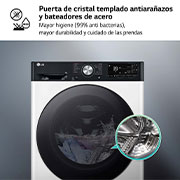 LG Lavadora 9kg   1400rpm , Un 10% más eficiente que A, TurboWash 360º- Dosificador automático detergente, F4WR7509AGH