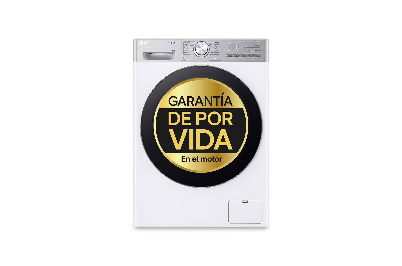 LG 9 kg Lavadora Blanca AI DD™ Vapor+, F4WR9009A2W