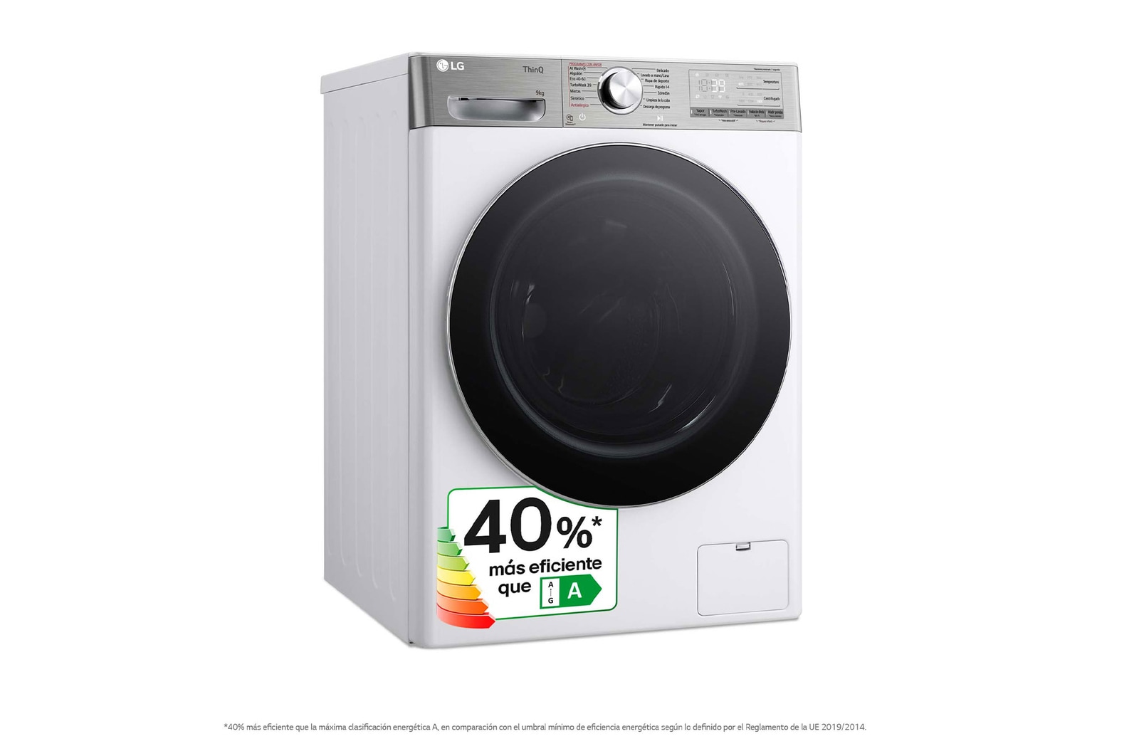 LG 9 kg Lavadora Blanca AI DD™ Vapor+, F4WR9009A2W