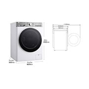 LG 9 kg Lavadora Blanca AI DD™ Vapor+, F4WR9009A2W
