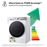 LG 9 kg Lavadora Blanca AI DD™ Vapor+, F4WR9009A2W