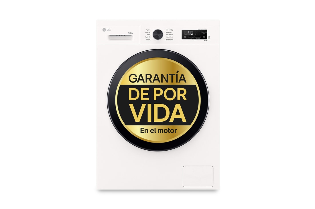 LG Lavasecadora Inverter | LG W4X1095NWK, Direct Drive, 6 Motion, 9/5kg, 1400rpm, Serie 140, Clasificación A (Lavado) / E (Secado), Blanca, W4X1095NWK