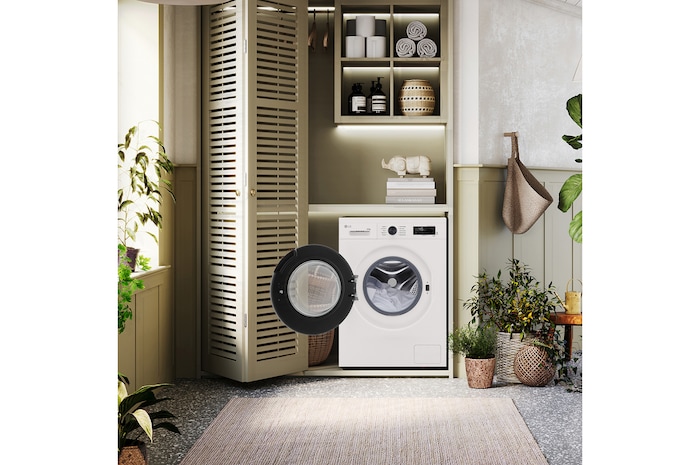 LG Lavasecadora Inverter | LG W4X1095NWK, Direct Drive, 6 Motion, 9/5kg, 1400rpm, Serie 140, Clasificación A (Lavado) / E (Secado), Blanca, W4X1095NWK