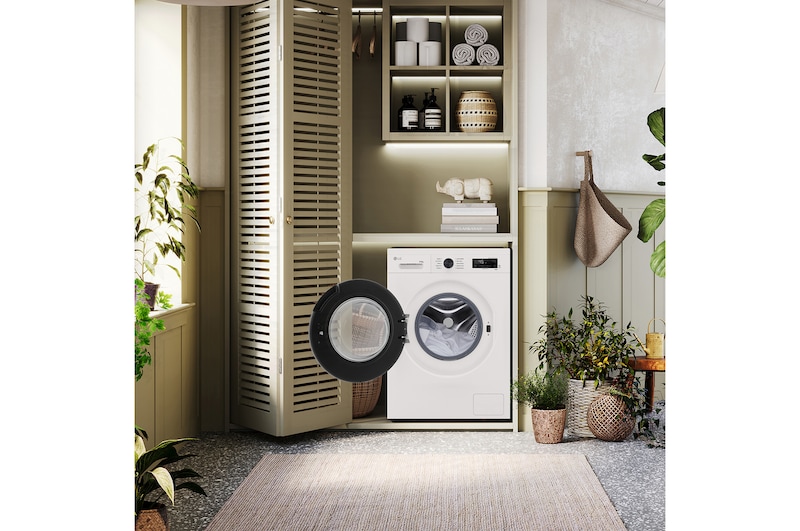 LG Outlet Lavasecadora Inverter | LG W4X1095NWK, Direct Drive, 6 Motion, 9/5kg, 1400rpm, Serie 140, Clasificación A (Lavado) / E (Secado), Blanca, W4X1095NWK.OBSEXC