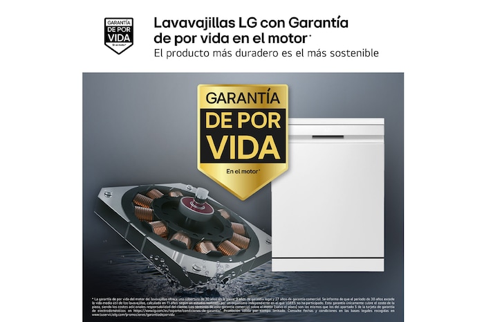 LG Outlet Lavavajillas Integrable, LG QuadWashᵀᴹ Steam, A, con lavado a vapor y tercera bandeja, DB375TXS.OUTLET
