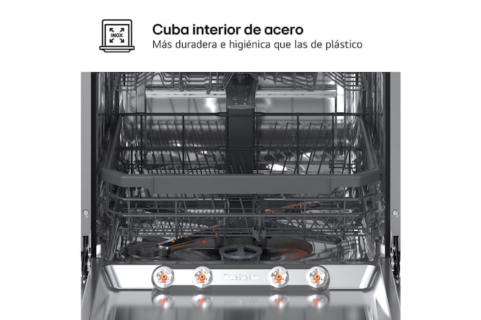 LG Outlet Lavavajillas Integrable, LG QuadWashᵀᴹ Steam, A, con lavado a vapor y tercera bandeja, DB375TXS.OUTLET