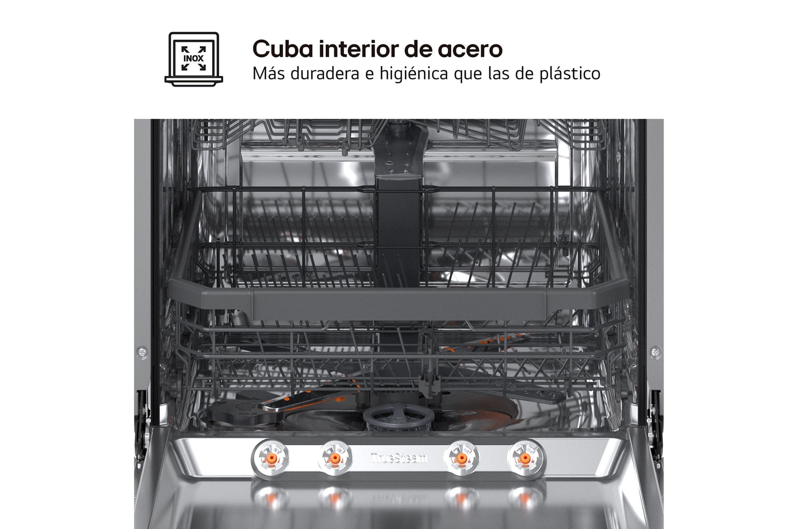 LG Outlet Lavavajillas Integrable, LG QuadWashᵀᴹ Steam, A, con lavado a vapor y tercera bandeja, DB375TXS.OUTLET