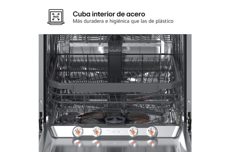 LG Outlet Lavavajillas Integrable, LG QuadWashᵀᴹ Steam, A, con lavado a vapor y tercera bandeja, DB375TXS.OUTLET