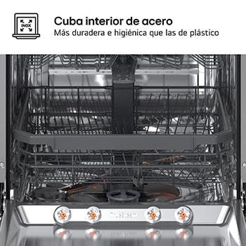 LG Outlet Lavavajillas Integrable, LG QuadWashᵀᴹ Steam, A, con lavado a vapor y tercera bandeja, DB375TXS.OUTLET