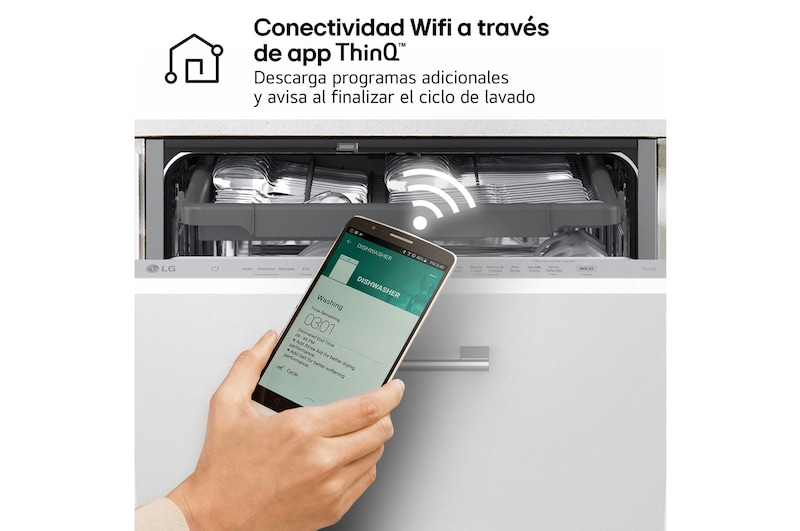 LG Outlet Lavavajillas Integrable, LG QuadWashᵀᴹ Steam, A, con lavado a vapor y tercera bandeja, DB375TXS.OUTLET