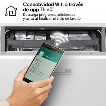 LG Outlet Lavavajillas Integrable, LG QuadWashᵀᴹ Steam, A, con lavado a vapor y tercera bandeja, DB375TXS.OUTLET