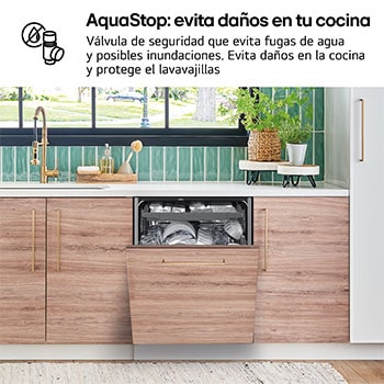 LG Outlet Lavavajillas Integrable, LG QuadWashᵀᴹ Steam, A, con lavado a vapor y tercera bandeja, DB375TXS.OUTLET
