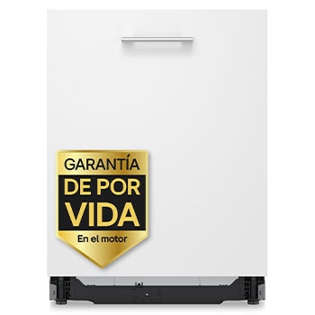 Vista frontal de Lavavajillas Integrable LG DB476TXS, QuadWashᵀᴹ TrueSteamᵀᴹ, A  con lavado a vapor y tercera bandeja, serie 400