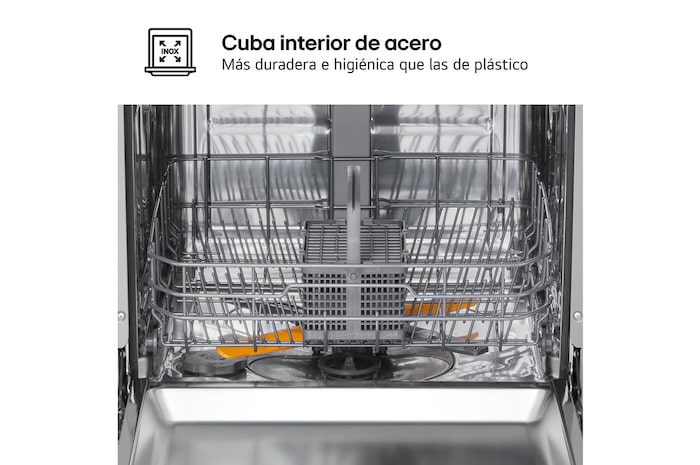LG Lavavajillas LG QuadWashTM, Inox antihuellas , D, DF142FV