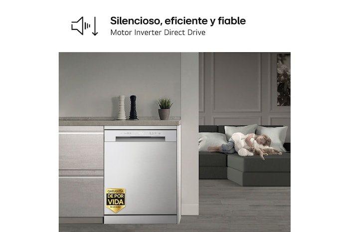 LG Lavavajillas LG QuadWashTM, Inox antihuellas , D, DF142FV