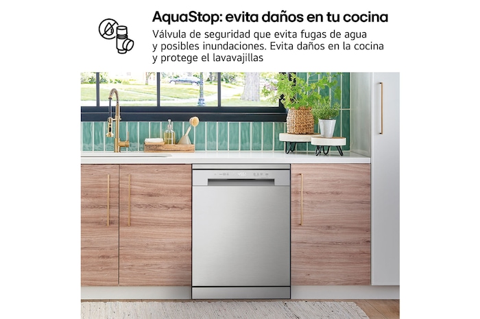 LG Lavavajillas LG QuadWashTM, Inox antihuellas , D, DF142FV
