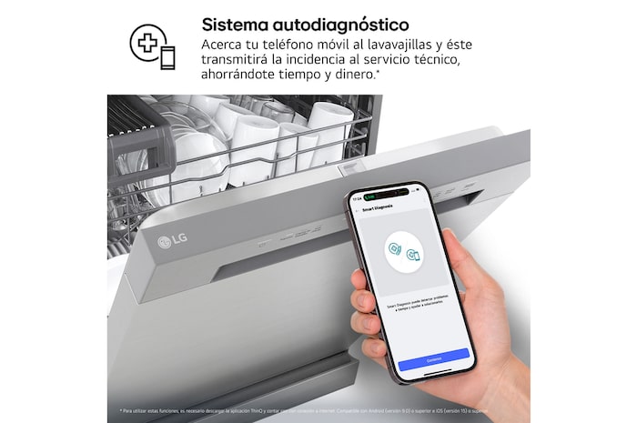 LG Lavavajillas LG QuadWashTM, Inox antihuellas , D, DF142FV