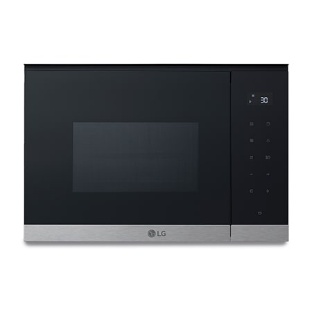 Microondas Grill Integrable| LG MG7Z2593D, 900W, 25L, cristal negro + acero - MG7Z2593D