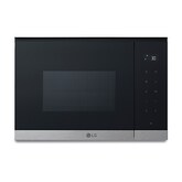  Microondas Grill Integrable| LG MG7Z2593D, 900W, 25L, cristal negro + acero