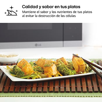 LG  Microondas Grill Integrable| LG MG7Z2593D, 900W, 25L, cristal negro + acero, MG7Z2593D
